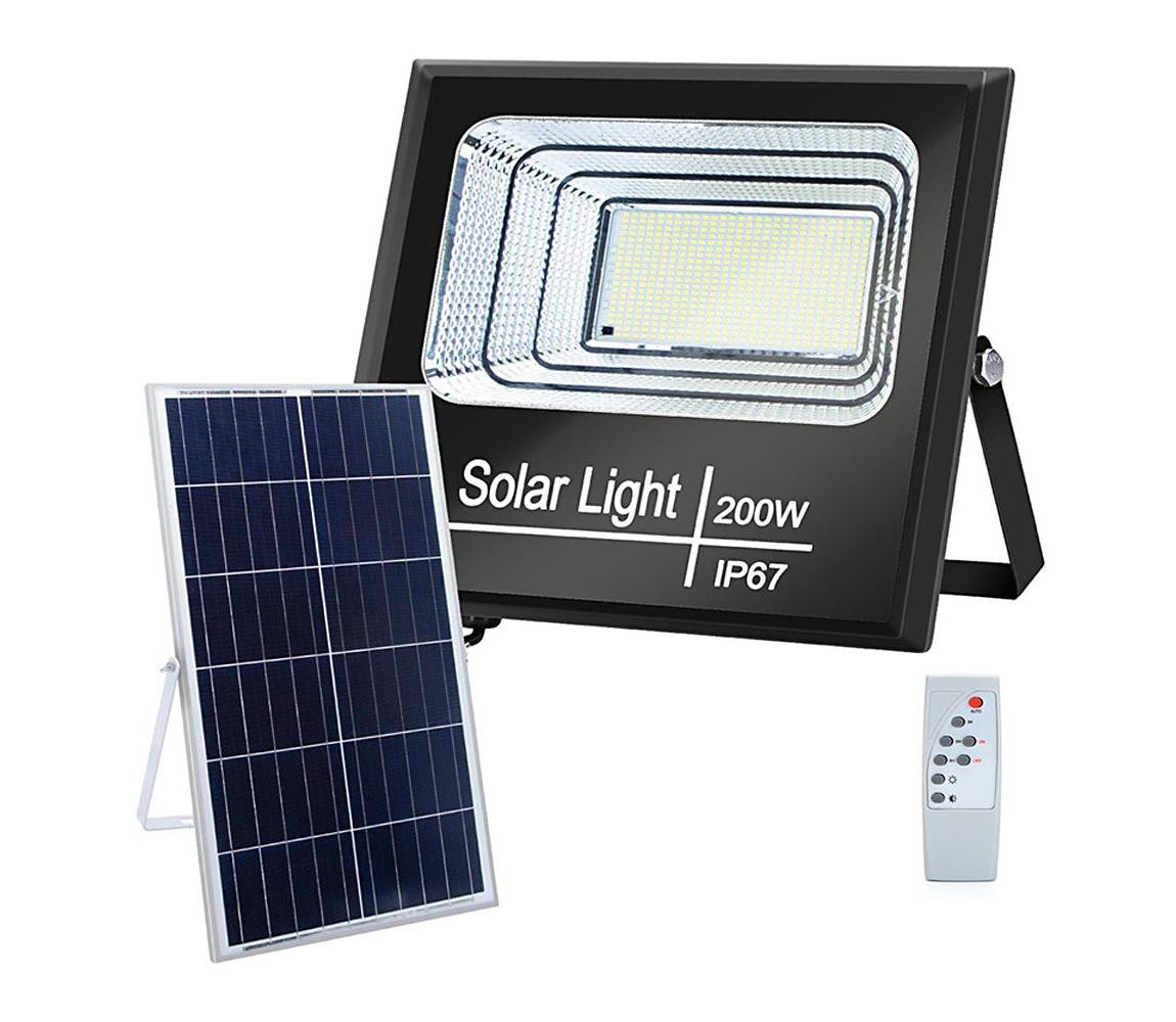 B.V.  - LED Stmívatelný solární reflektor LED/200W/3,2V IP67 + DO