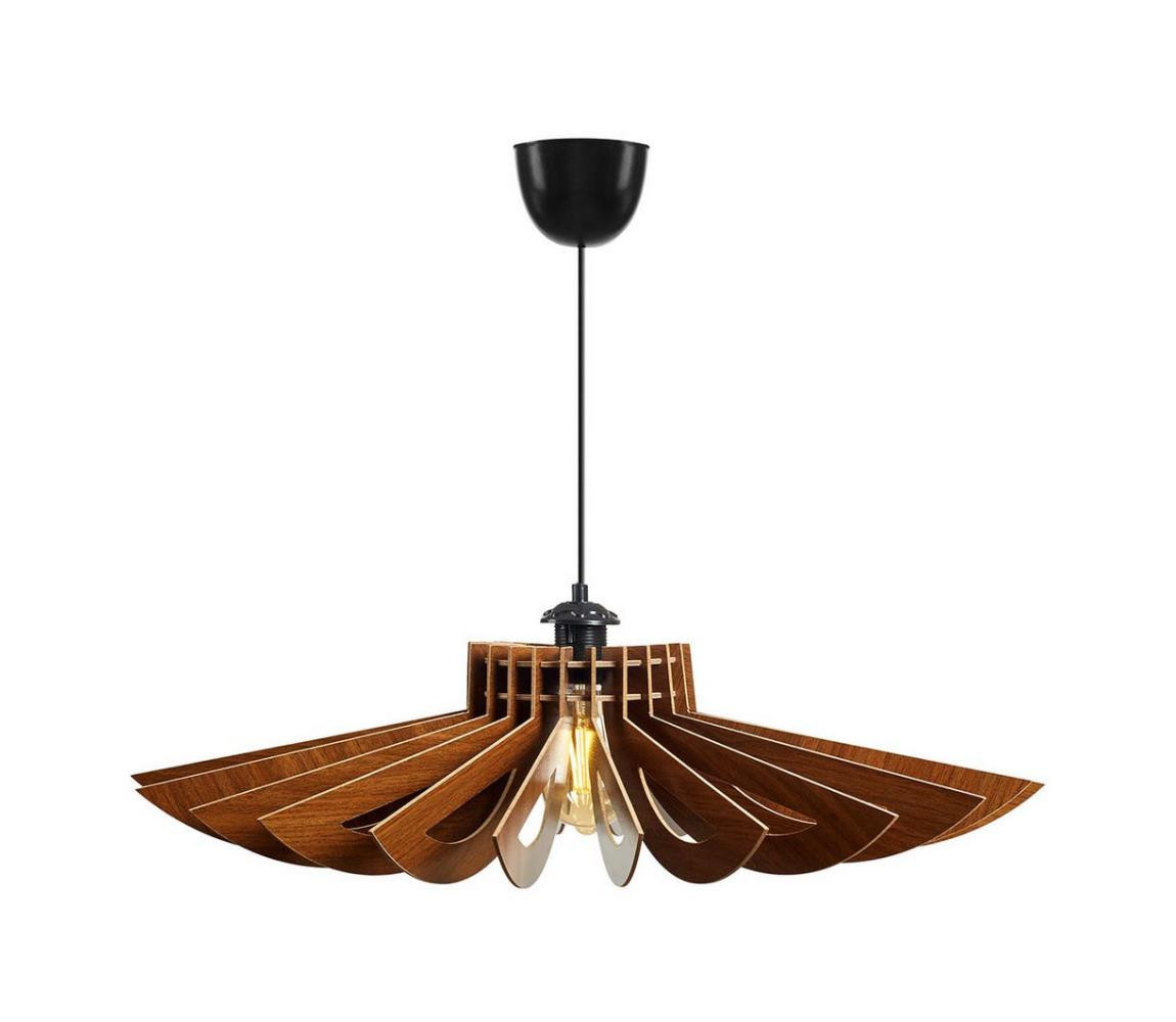 Lustr na lanku 1xE27/60W/230V hnědá pr. 68 cm