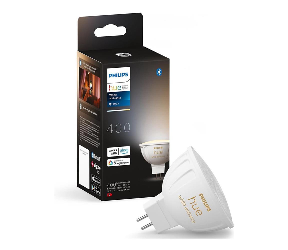 Philips Chytrá žárovka Hue 5,1 W, MR16, GU5,3, White Ambiance