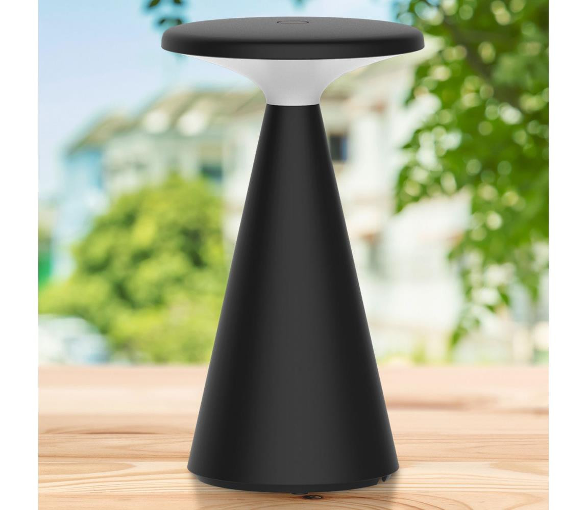 LED Stmívatelná stolní lampa PAROS LED/1,8W/5V USB 1800 mAh IP44 černá