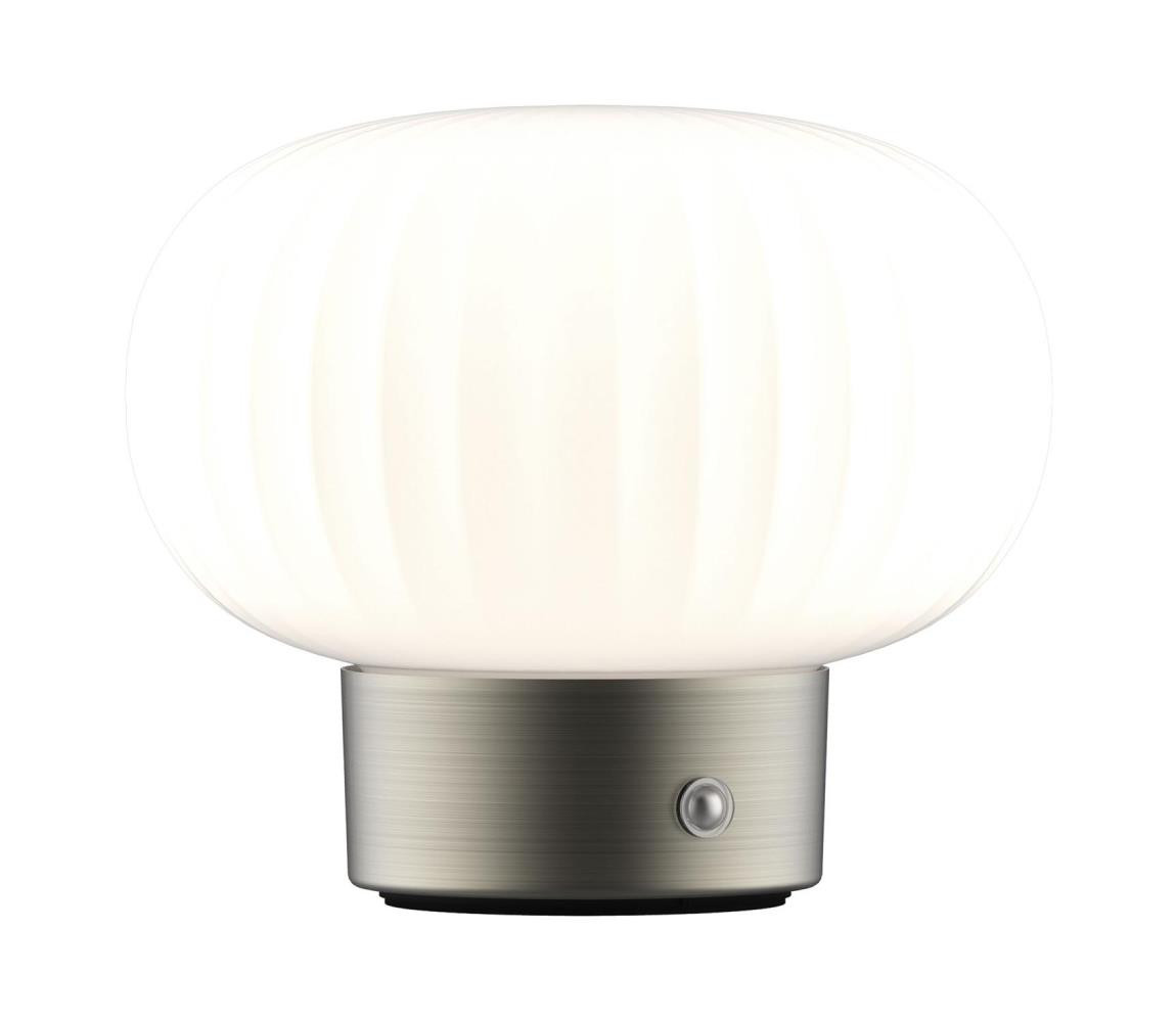 LED Stmívatelná dotyková stolní lampa LATTE LED/1,8W/5V USB 2000 mAh chrom/bílá
