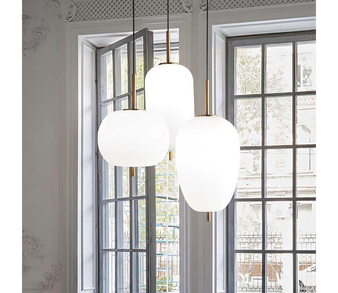 Ideal Lux Ideal Lux - LED Lustr na lanku UMILE LED/55W/230V pr. 60 cm CRI 90 mosaz/bílá