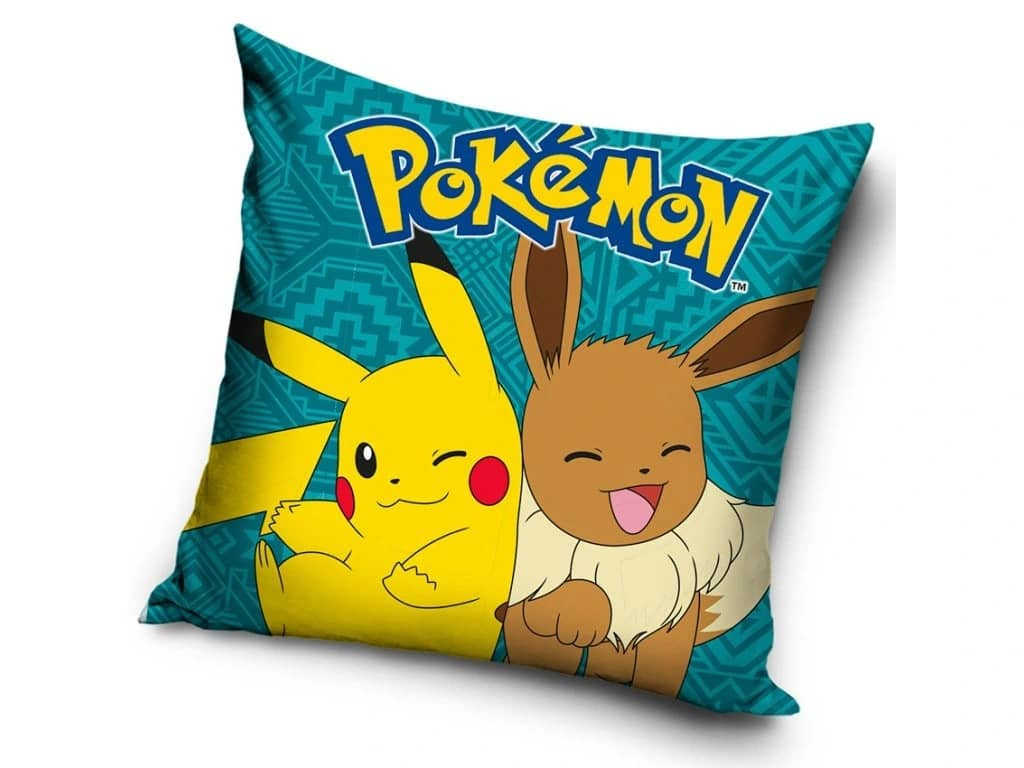 Carbotex Povlak na polštářek 40x40 cm - Pokémon Pikachu a Eevee