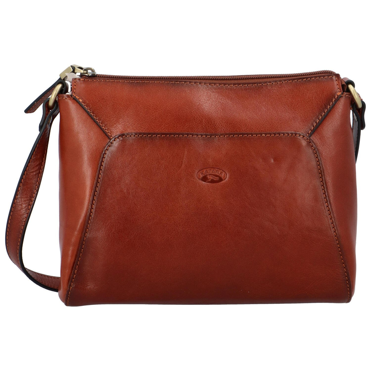 Dámská kožená crossbody kabelka hnědá - Katana Baylei hnědá