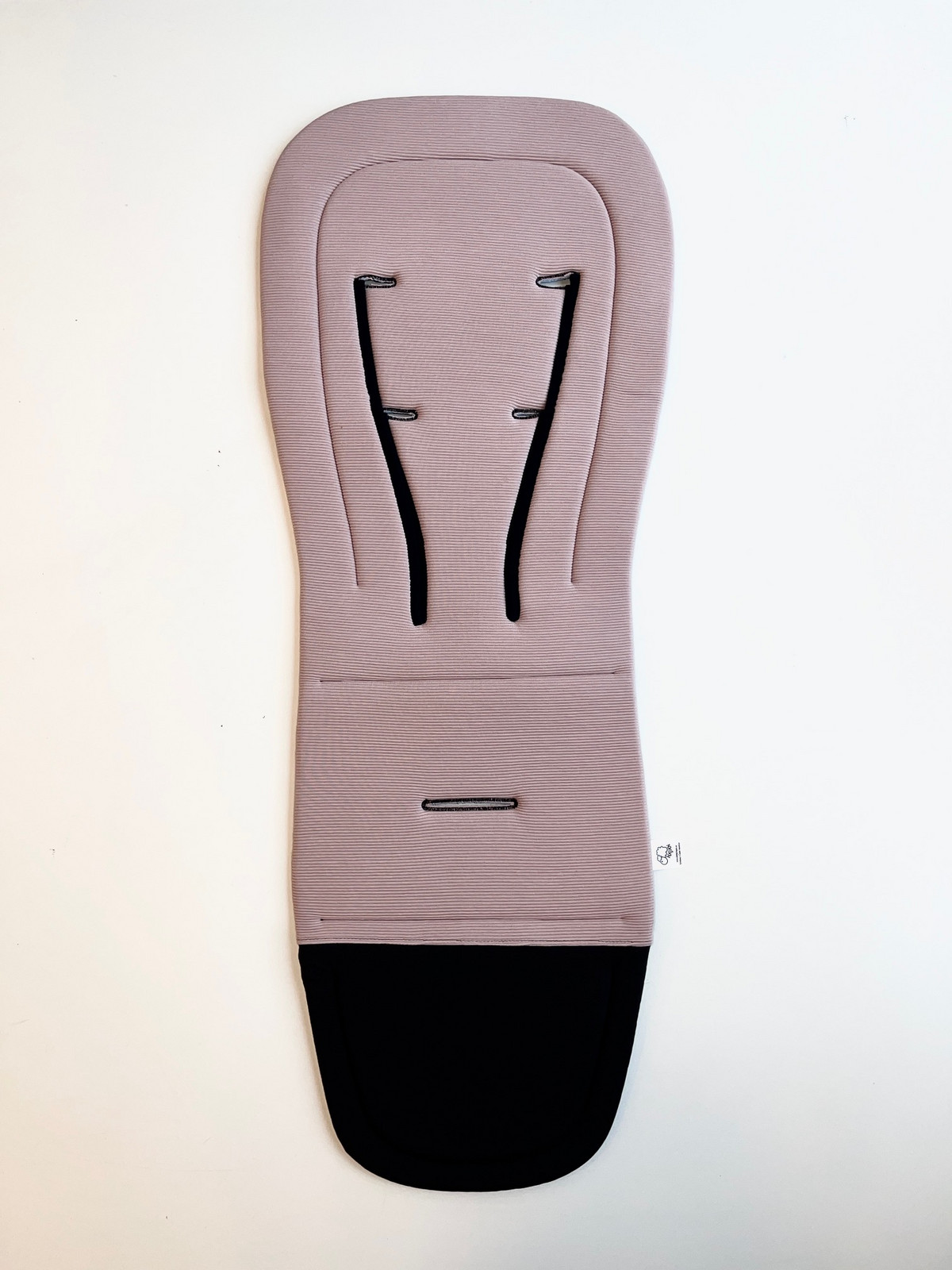 Kidiloo Univerzální podložka do kočárku, žebrovaný úplet ružová