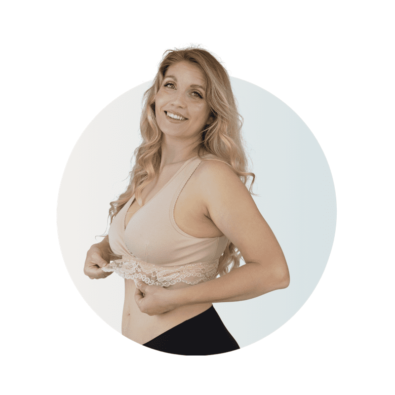 Carriwell Křížená kojící podprsenka vhodná i ke spaní béžová L