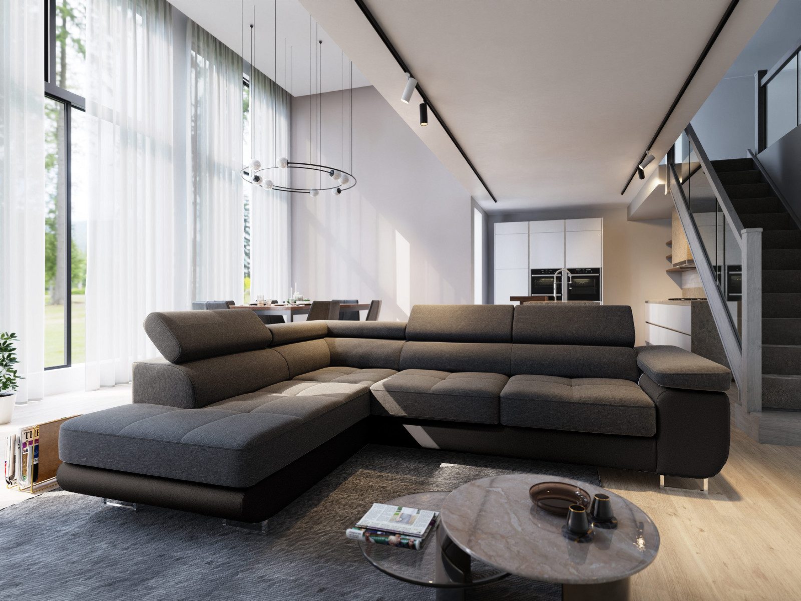 PRM Rohová sedačka SILVA, 275 cm Roh sedačky: Pravý roh, Barva látky: SAWANA 05 + SOFT 11