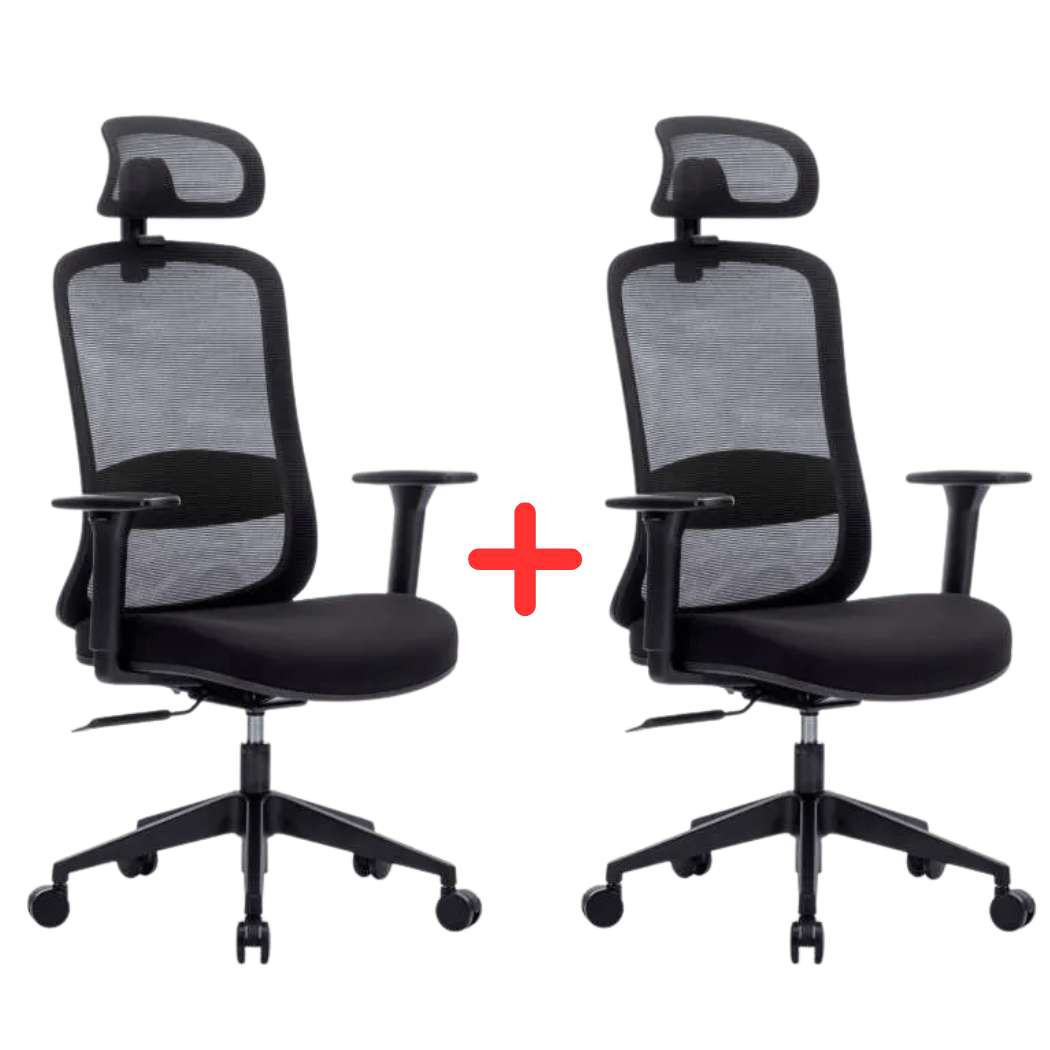 Antares Kancelářská židle Kayla 1+1 ZDARMA- synchro, černá