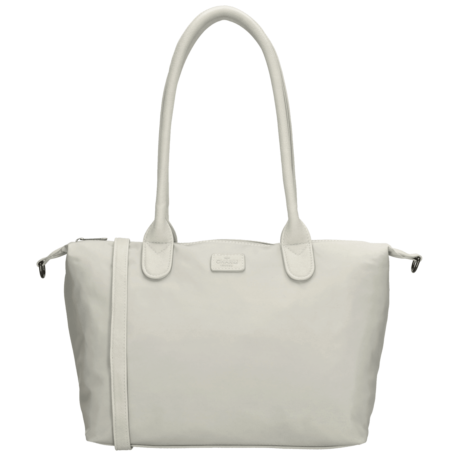Dámská shopper taška Charm London Buckingham Mono 15,5L - světle šedá