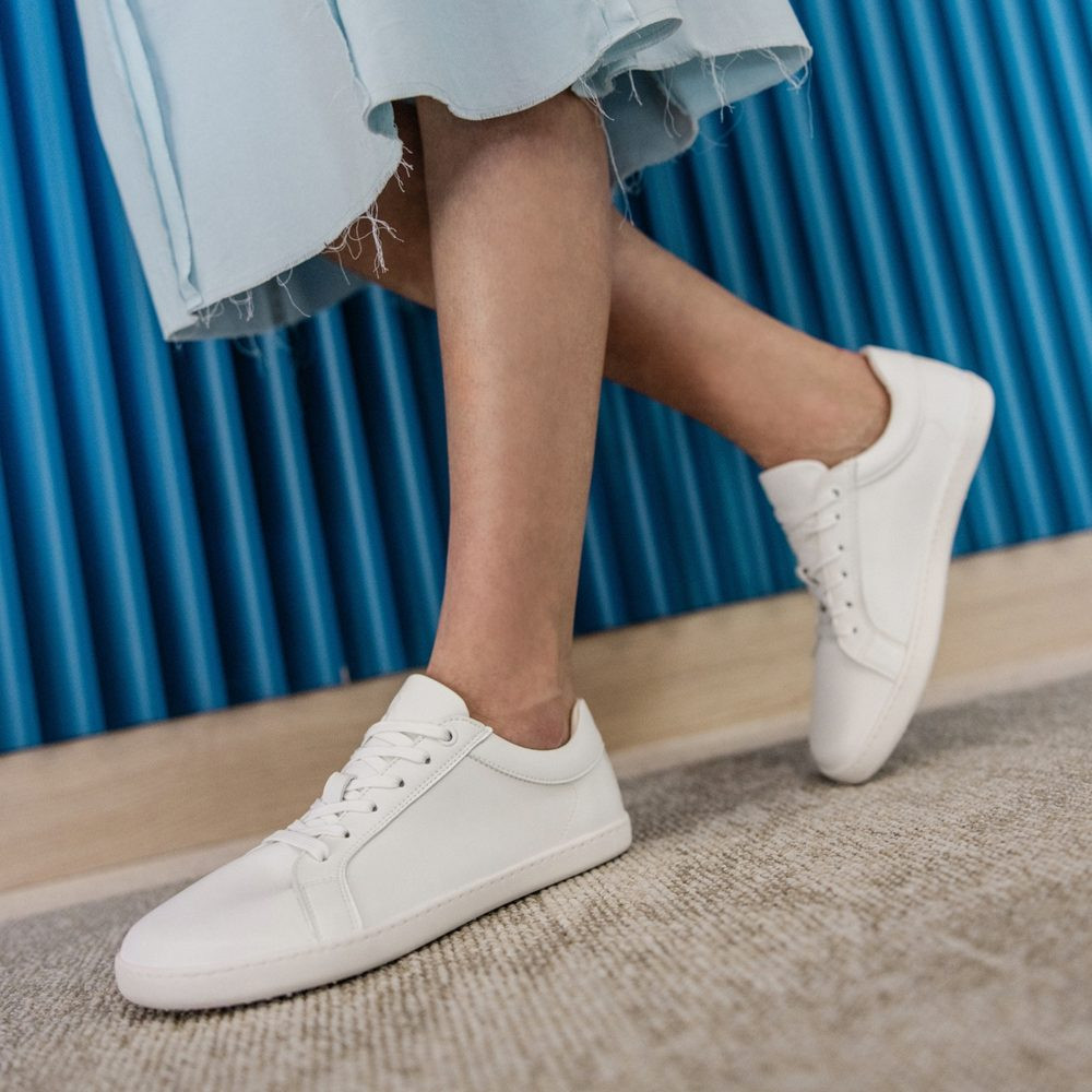 SHAPEN TENISKY FEELIN Uni White Leather Barefoot tenisky - 36