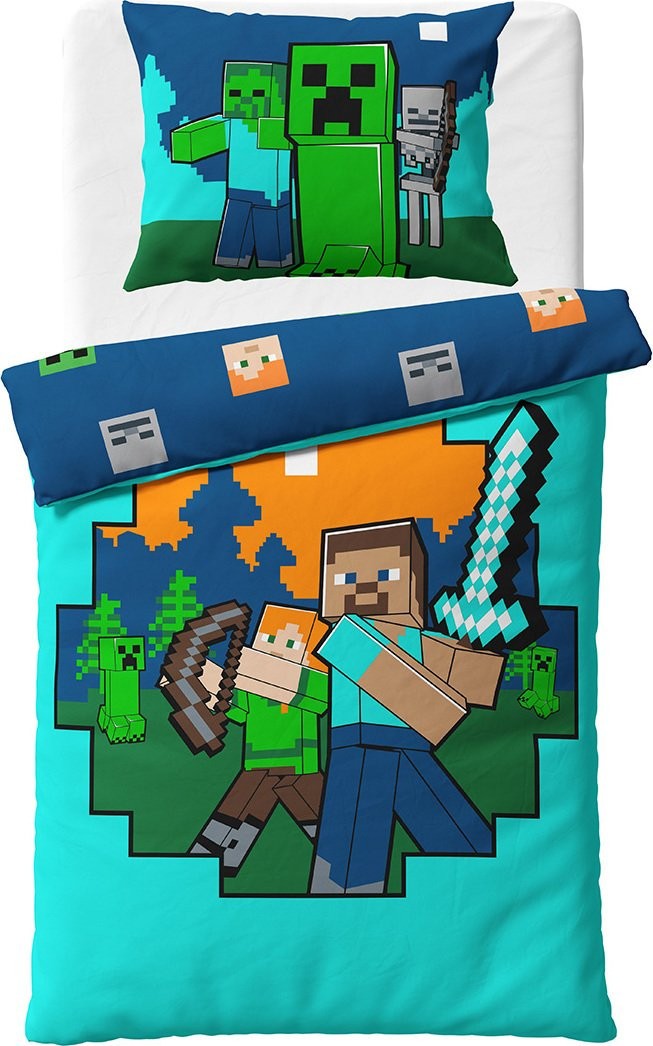 Dětské povlečení Minecraft Alex a Steve