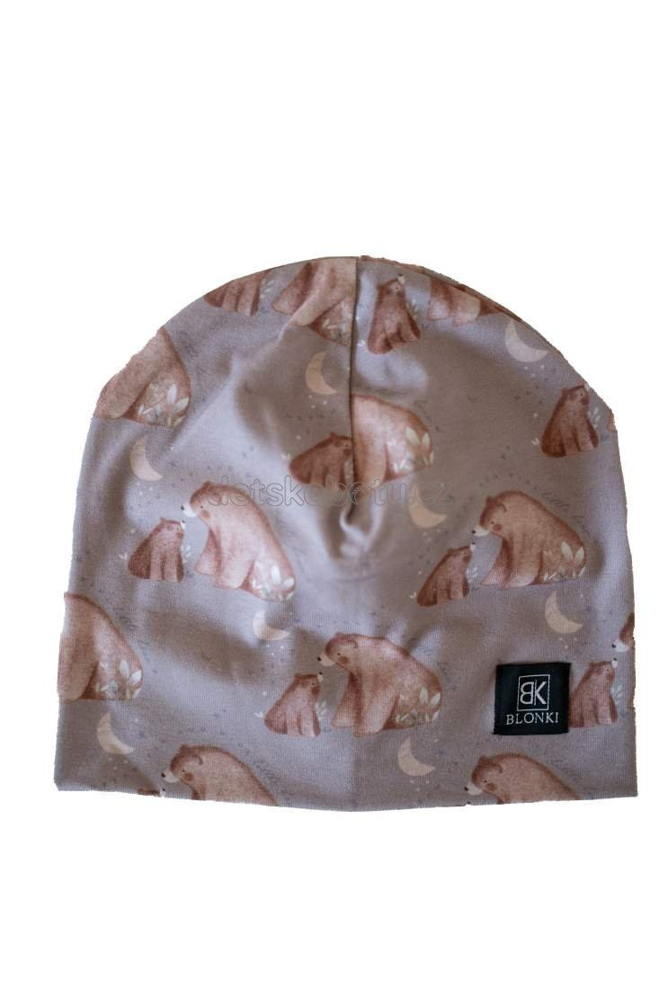 Tenká čepice Blonki č.217 medvěd a mládě Velikost: 45-47