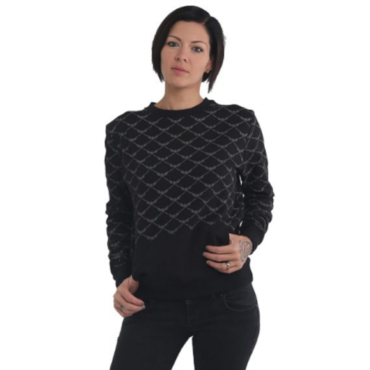 Mikina dámská Yakuza Memento Mori Pouch - černá, XXL