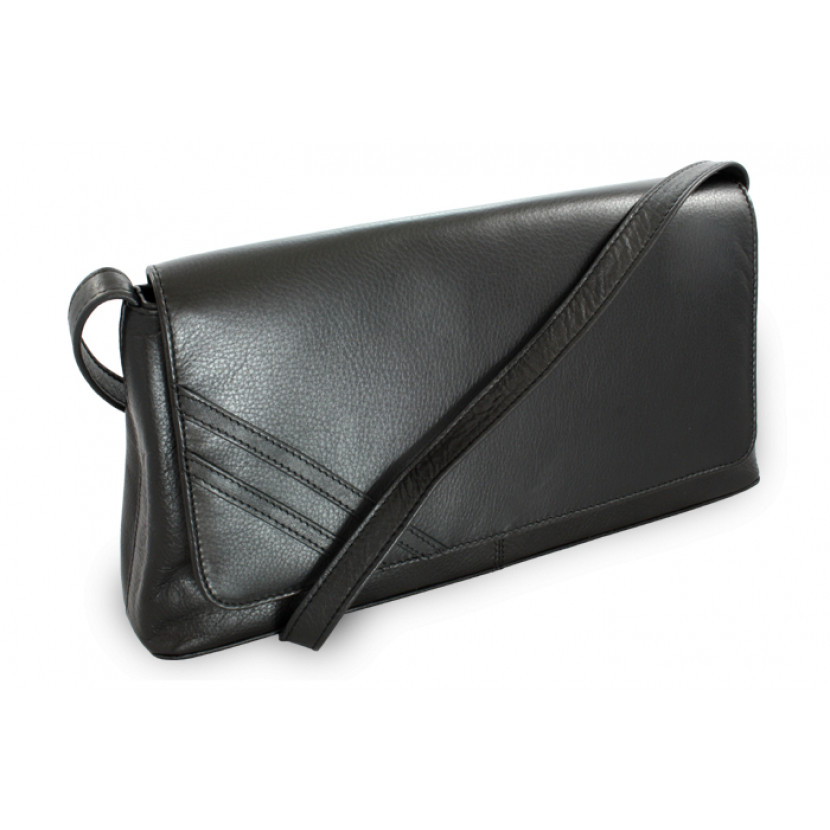 Kožené psaníčko s krátkým popruhem Arwel 1022 - černé