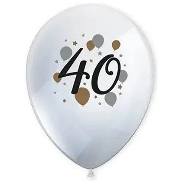 Balónky latexové 40. narozeniny 6 ks