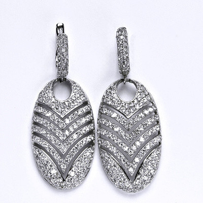 Stříbrné náušnice s čirými a černými zirkony,náušničky ze stříbra,váha 12,60 g