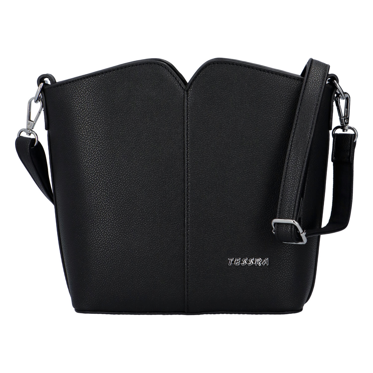 Praktická dámská koženková kabelka Ankica, černá