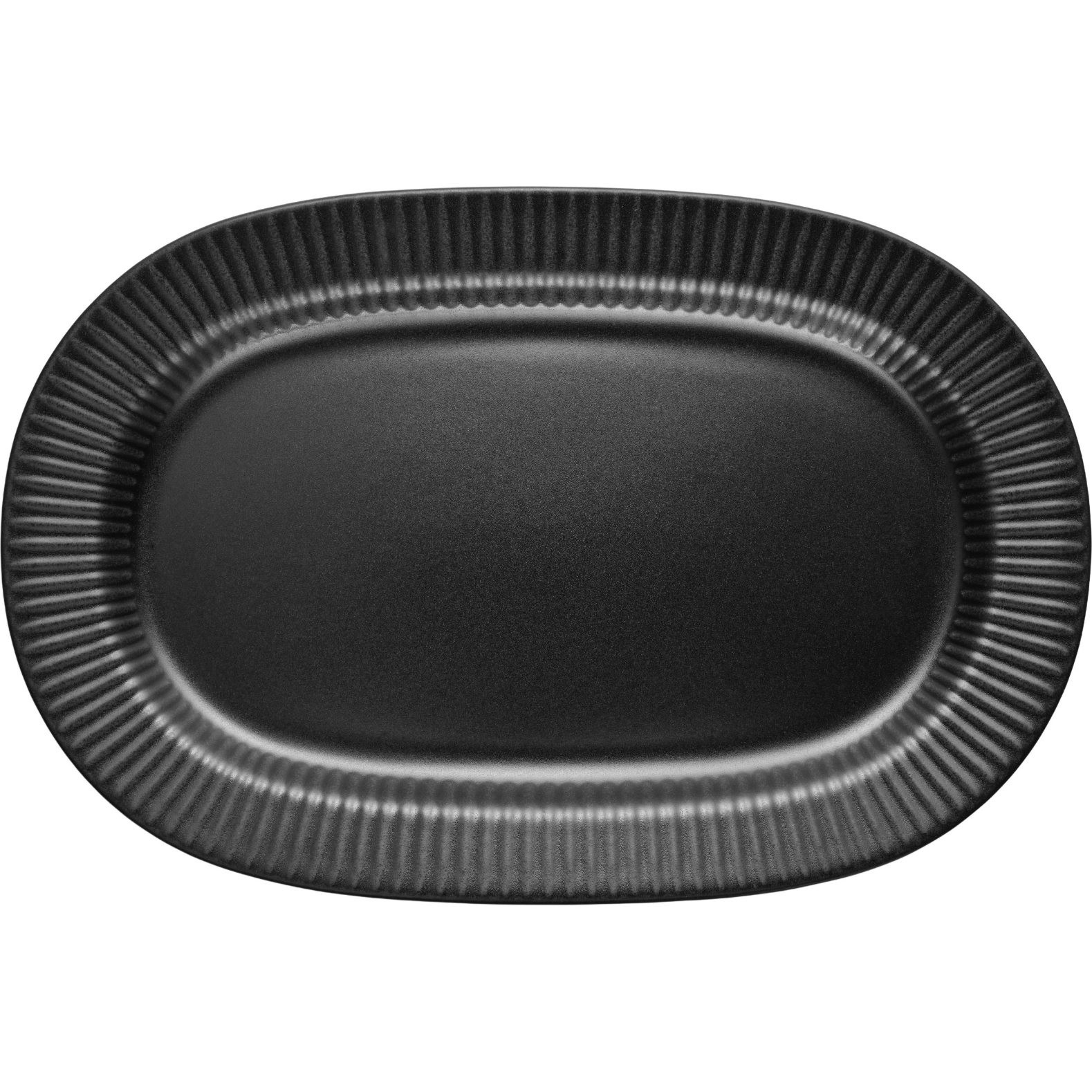 Servírovací talíř LEGIO NOVA 37 x 25 cm, černá, kamenina, Eva Solo