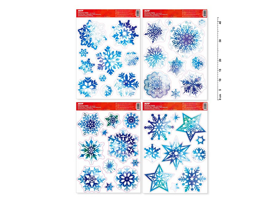 MFP 8885721 Okenní fólie vánoce glitr VA001 30x42cm