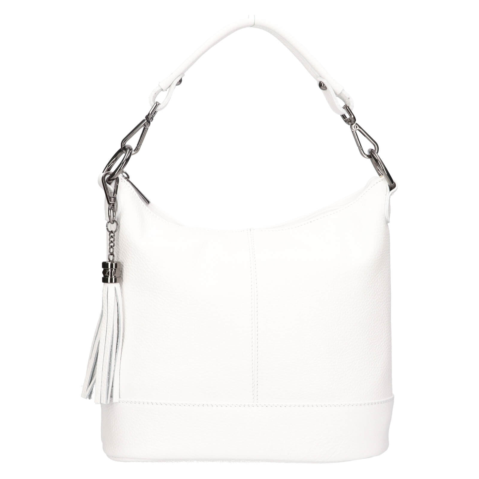 Dámská kožená kabelka Italia Solla - bílá