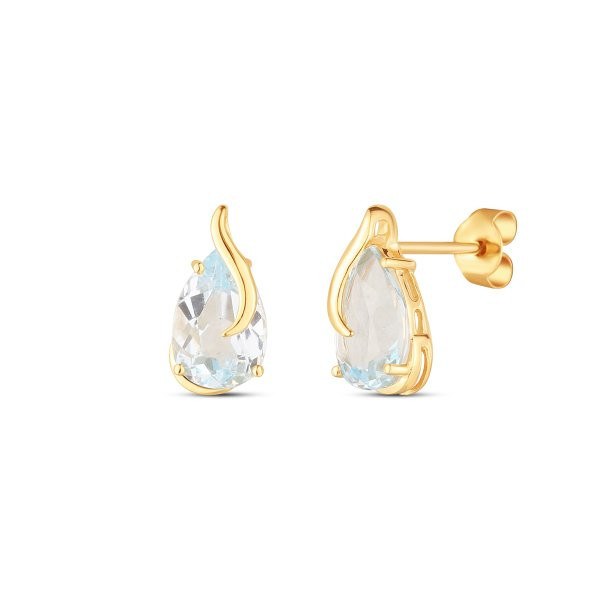 Náušnice s topazem 234-955-ST1156 1.75g