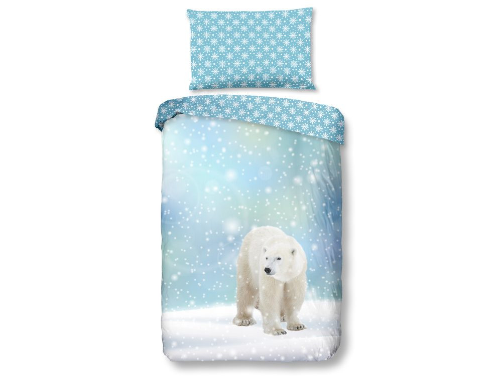 Good Morning Flanelové povlečení Good Morning 6947 Ice Bear 140x200/70x90 cm