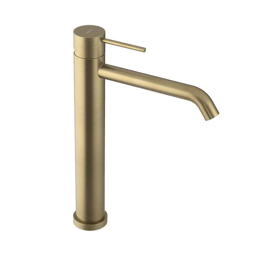 SAPHO ULTRASAN stojánková umyvadlová baterie vysoká, prodloužená hubice, zlato mat UT007VG