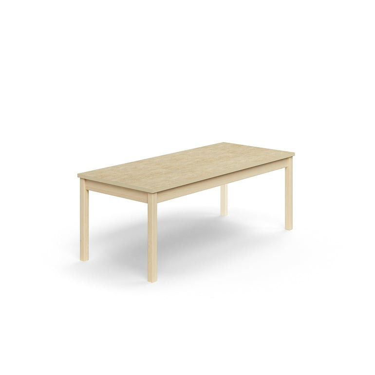 Stůl DECIBEL, 1600x700x590 mm, akustické linoleum, bříza/béžová