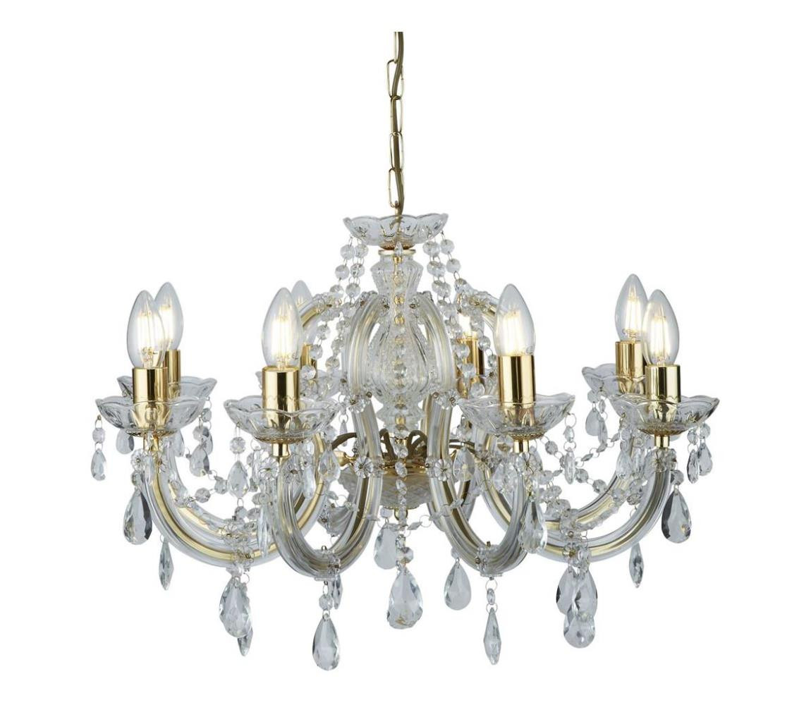 Searchlight Searchlight 699-8 - Křišťálový lustr na řetězu MARIE 8xE14/40W/230V