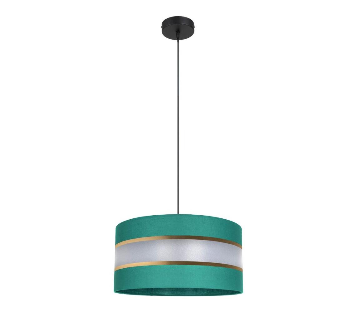 Lustr na lanku CORAL 1xE27/60W/230V pr. 40 cm zelená