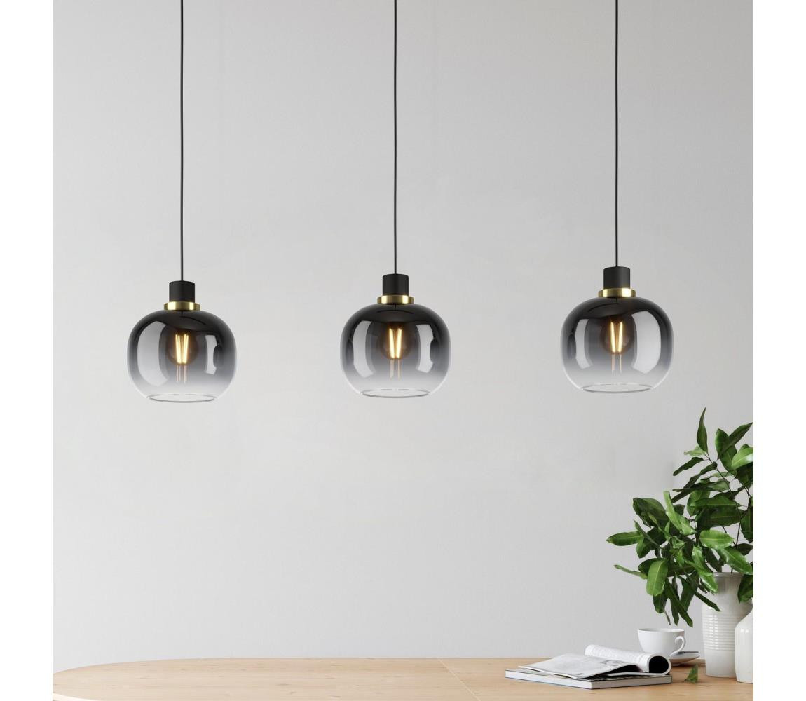 Eglo Eglo 99617 - Lustr na lanku OILELLA 3xE27/40W/230V šedá