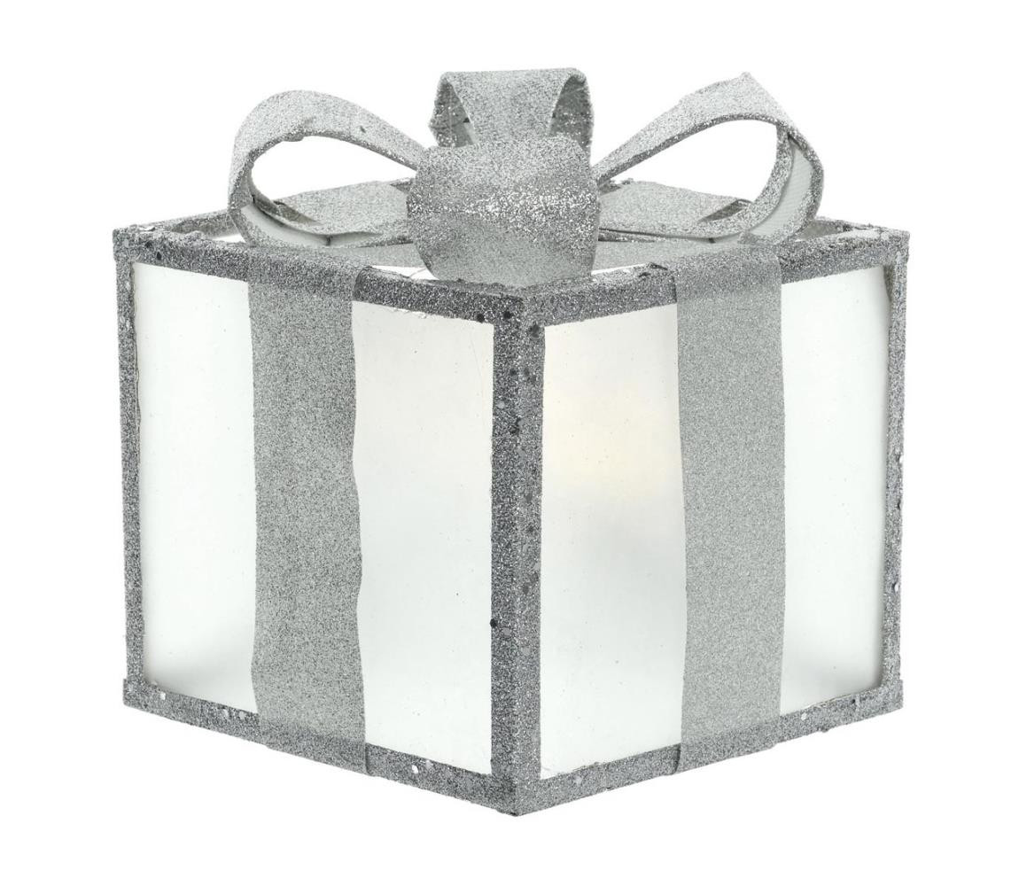 RXL 458 Vánoční dekorace dárek, 10LED, WW, 2x AA baterie