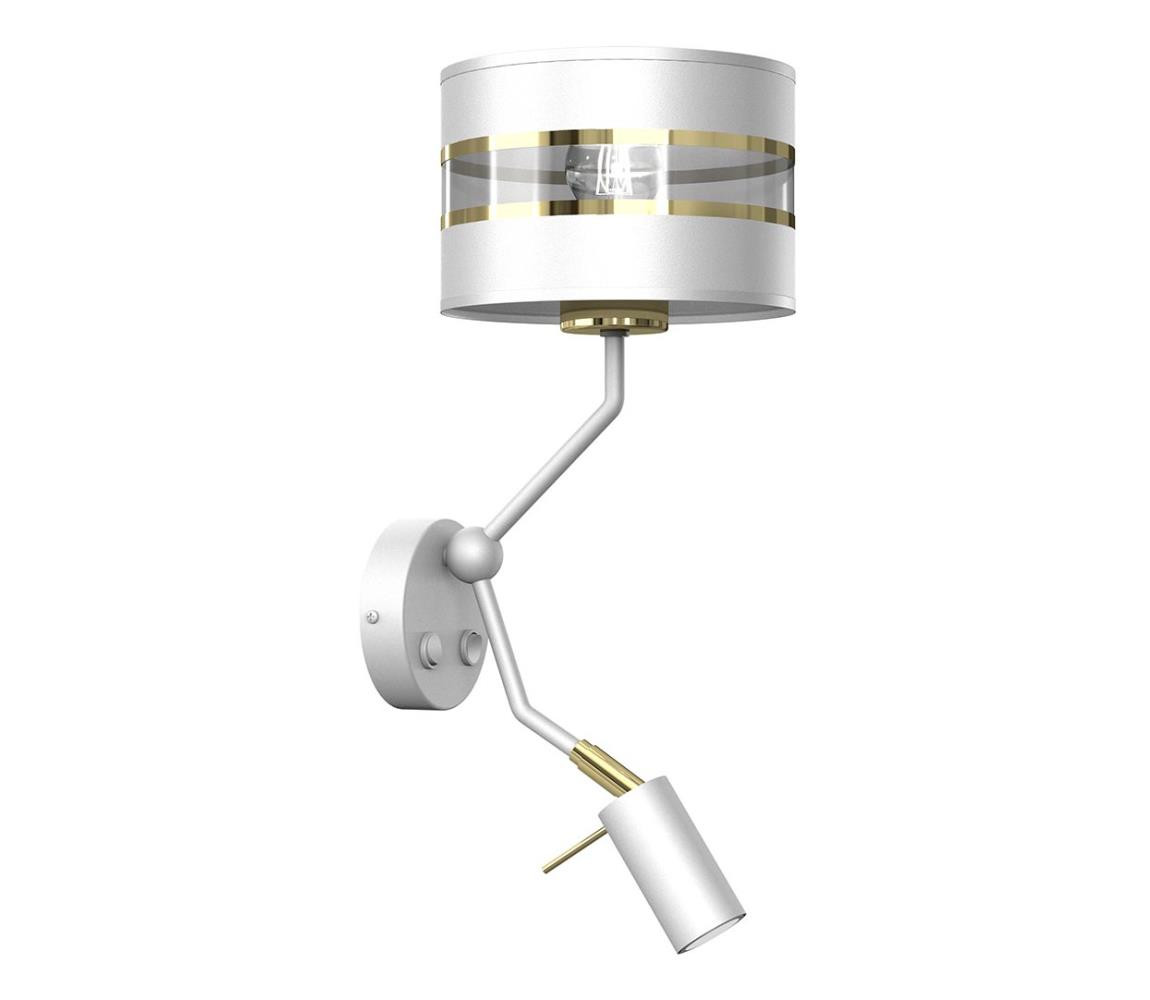 Nástěnná lampička ULTIMO 1xE27/40W/230V + 1xGU10/MR11/7W bílá