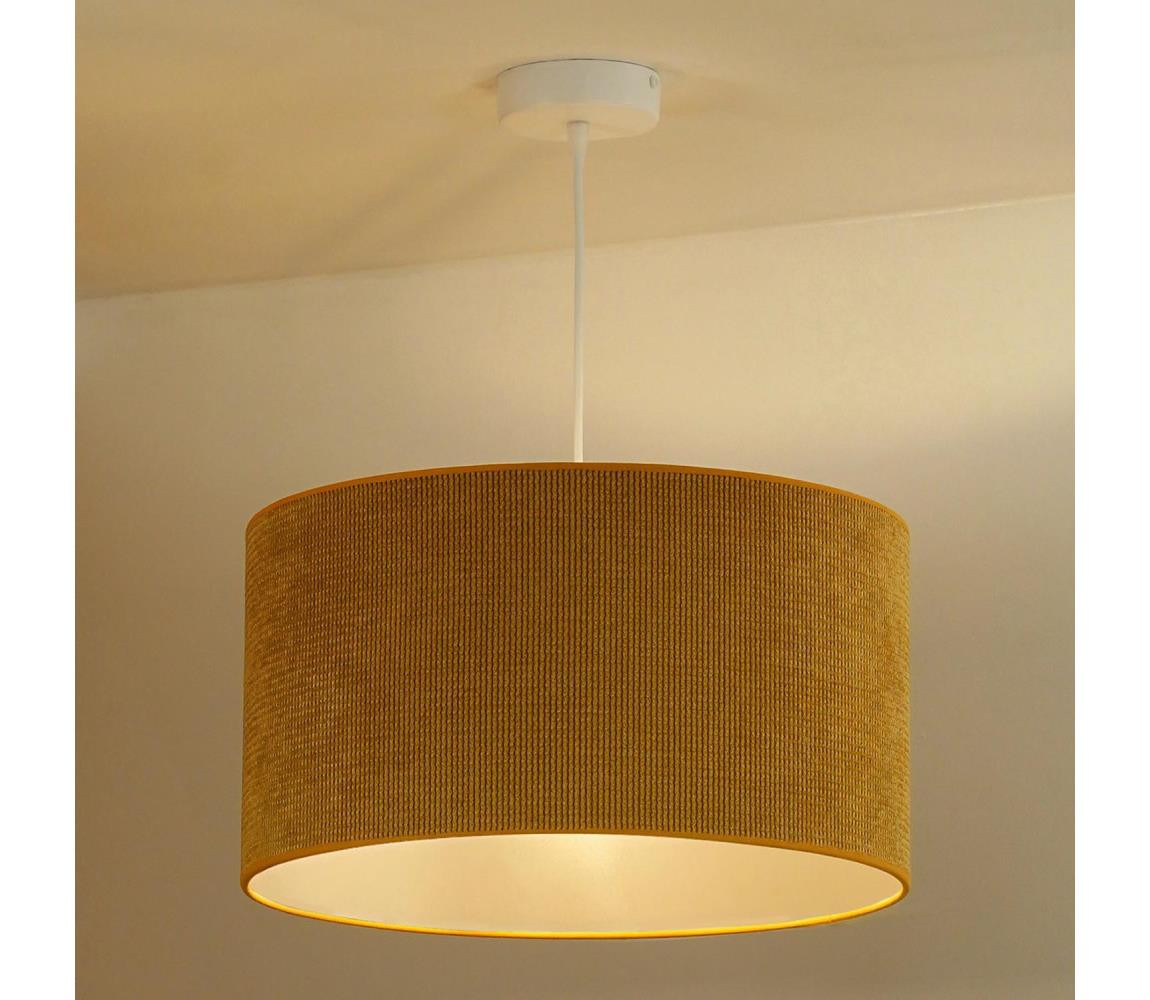 - Lustr na lanku CORDUROY 1xE27/15W/230V pr. 40 cm žlutá
