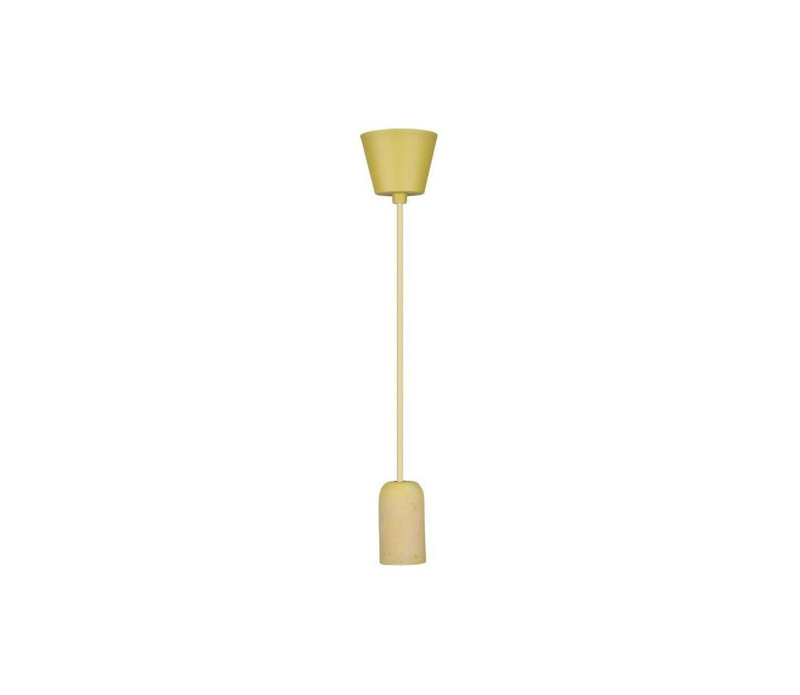 Napájecí kabel 1xE27/60W/230V beton/žlutá