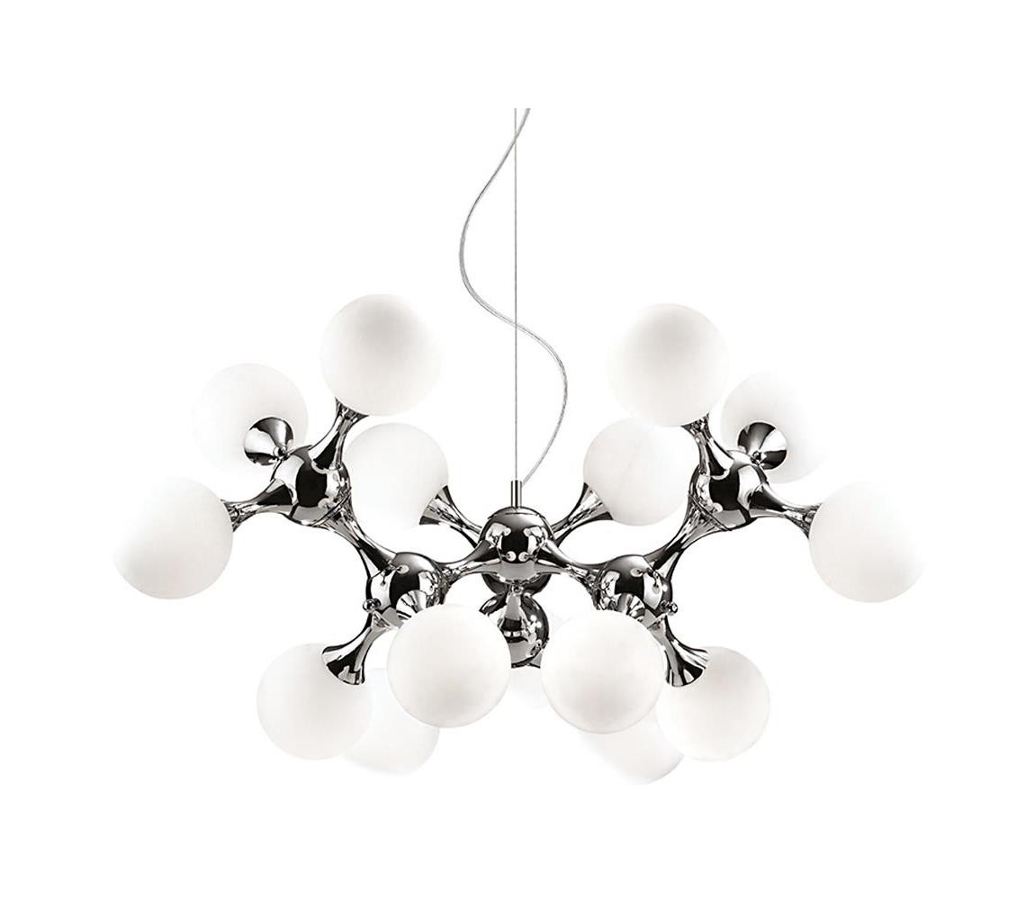 Ideal Lux Ideal Lux - Lustr na lanku NODI 15xE14/28W/230V lesklý chrom/bílá