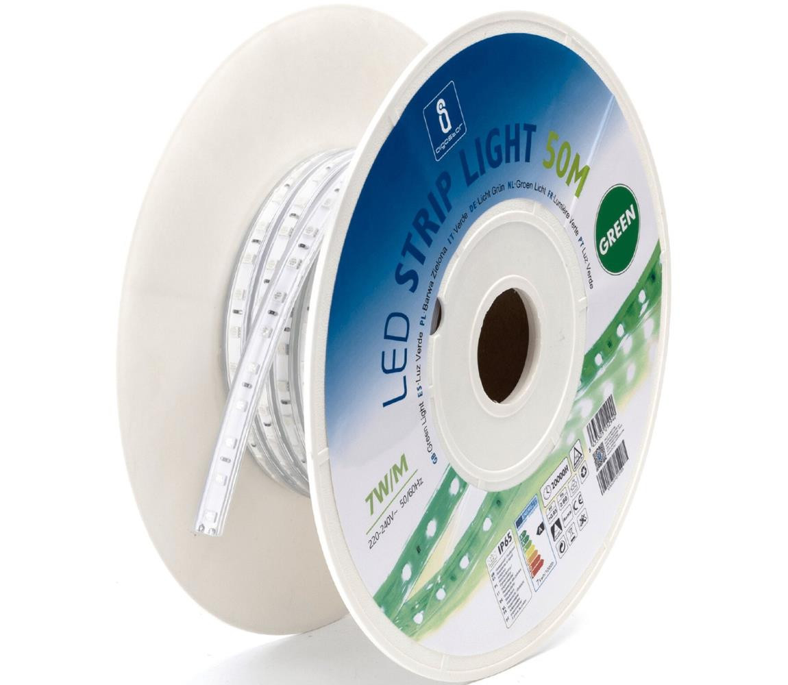 B.V.  - LED Pásek LED/350W/230V 50m zelená IP65