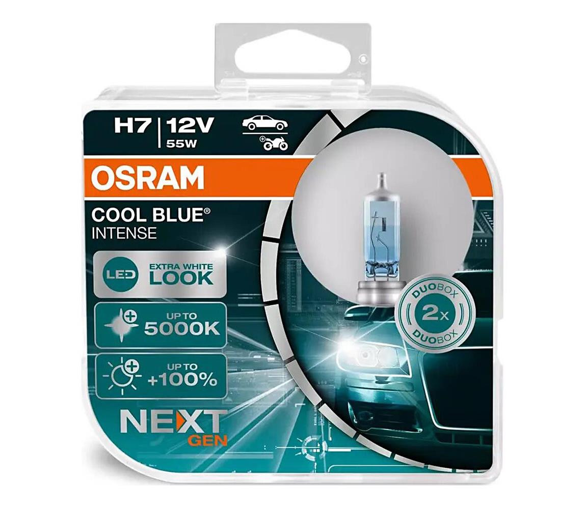 Osram SADA 2x Autožárovka COOL BLUE H7 PX26d/55W/12V 5000K - Osram