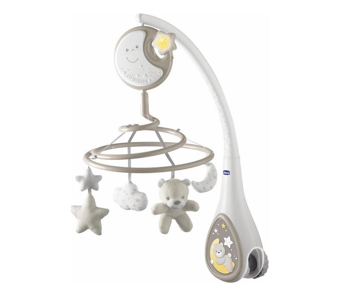 Chicco Chicco - Kolotoč nad postýlku s melodií 3v1 NEXT2DREAMS 3xAA šedá