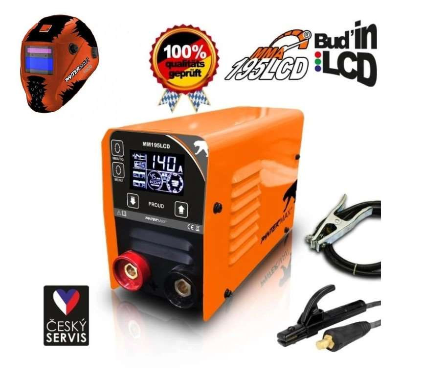 PanterMax 195 LCD Varianta: SET 1: svářečka s výbavou v popisu stroje + kukla eco PMMMA195LCD