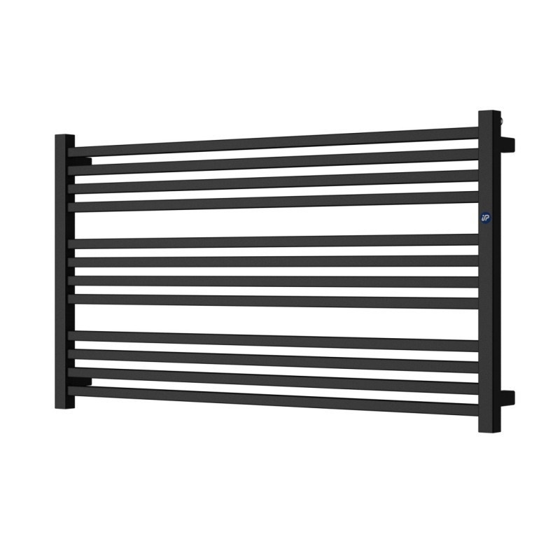 Instalprojekt Koupelnový radiátor STICK LEVEL - 1600 × 555 mm, výkon 839 W, Bílý (C31 černá matná), Spodní připojení - Hopa