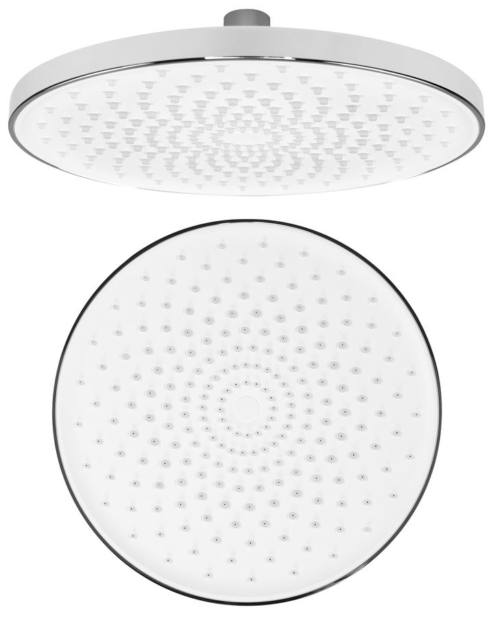 Sapho Hlavová sprcha, průměr 220mm, silikon trysky, ABS/chrom/bílá