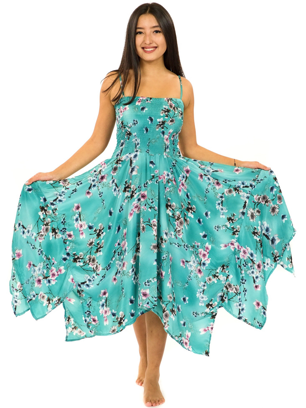 Himalife Šaty-sukně 2v1 Dawa Soha - tyrkysová Velikost: XXL/3XL