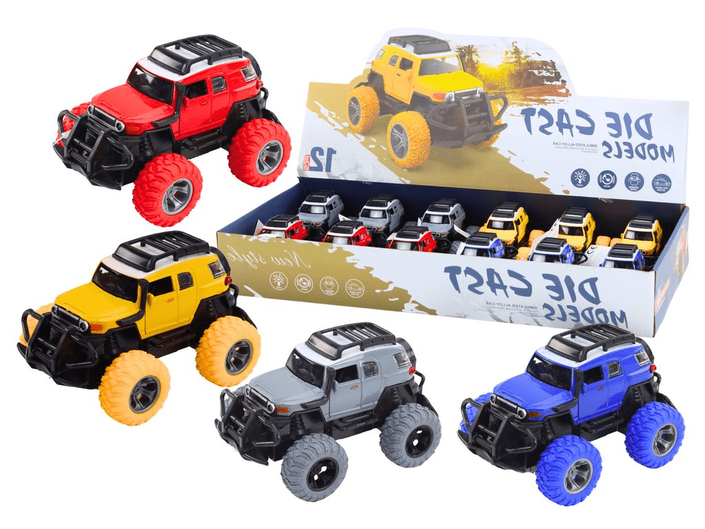 mamido Terénní kovové autíčko 1:32 s gumovými koly a efekty