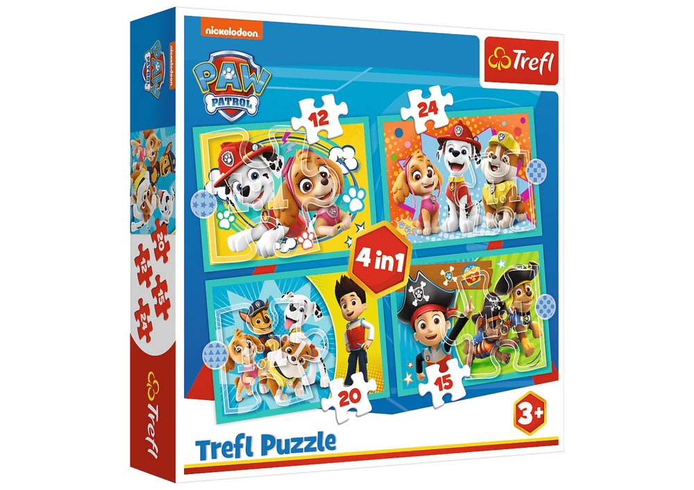 TREFL Puzzle Tlapková patrola Veselá parta 4v1 Trefl