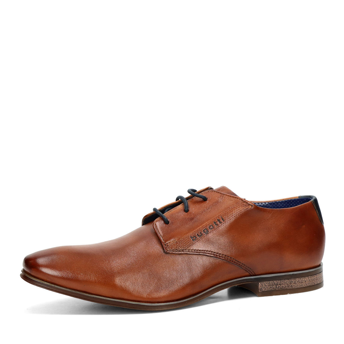 Bugatti pánské kožené společenské boty - koňakové - 41