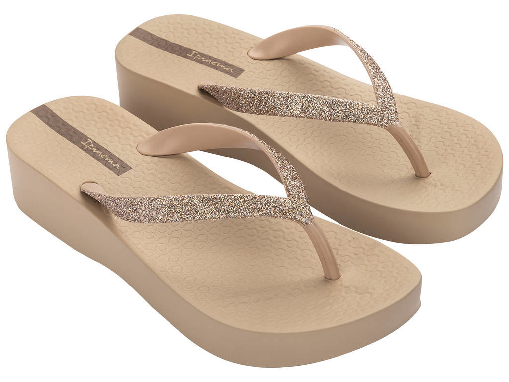 Ipanema Mesh Chic Plat 83386-BD734 Dámské žabky béžové 35-36