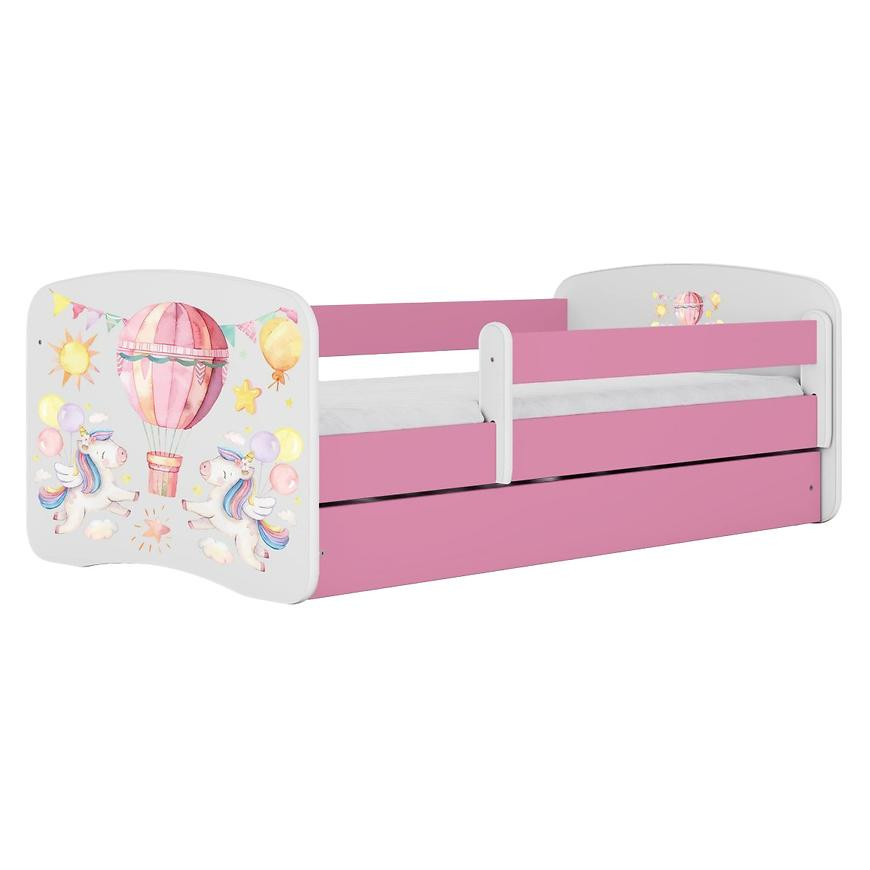 Dětská postel Babydreams+SZ+M růžová 70x140 Balónek