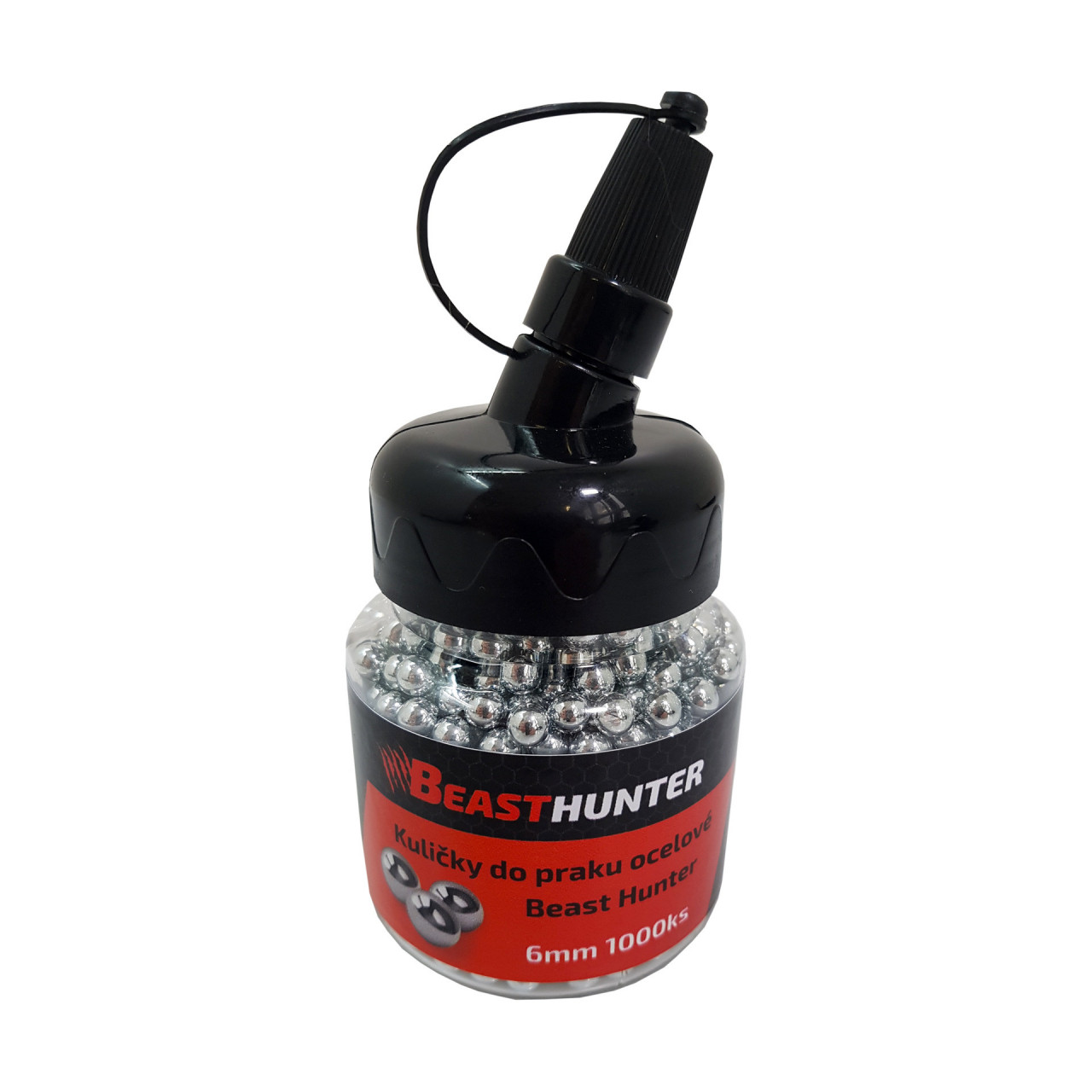 Ocelové kuličky do praku Beast Hunter 6mm 1000 ks - stříbrné