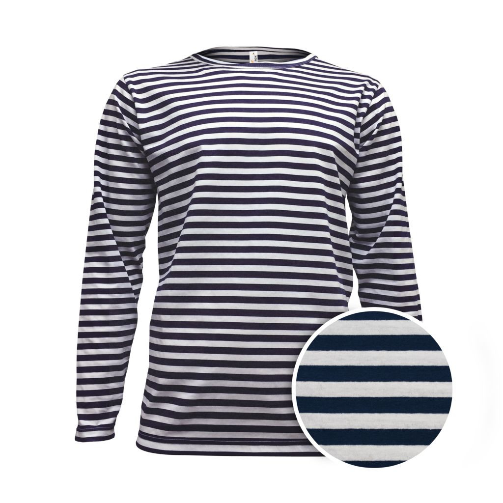 Triko pánské dlouhý rukáv Alex Fox Marine - modré-bílé, S